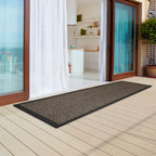 Madison Park Hurley Natural/ Black Textured Chevron Indoor/Outdoor Rug