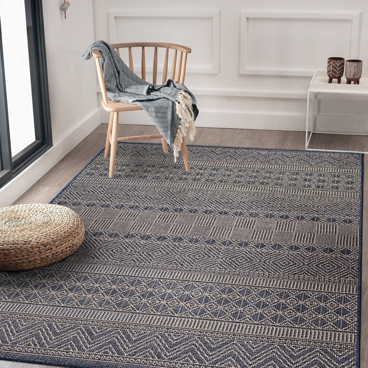 Geometric Bohemian Indoor/Outdoor Area Rug