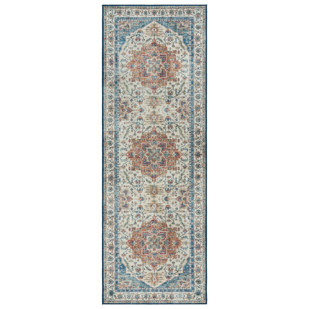 Gertmenian Crystal Print Washable Digital Printed Flat Pile Polyester Slip Resistant Area Rug Collection