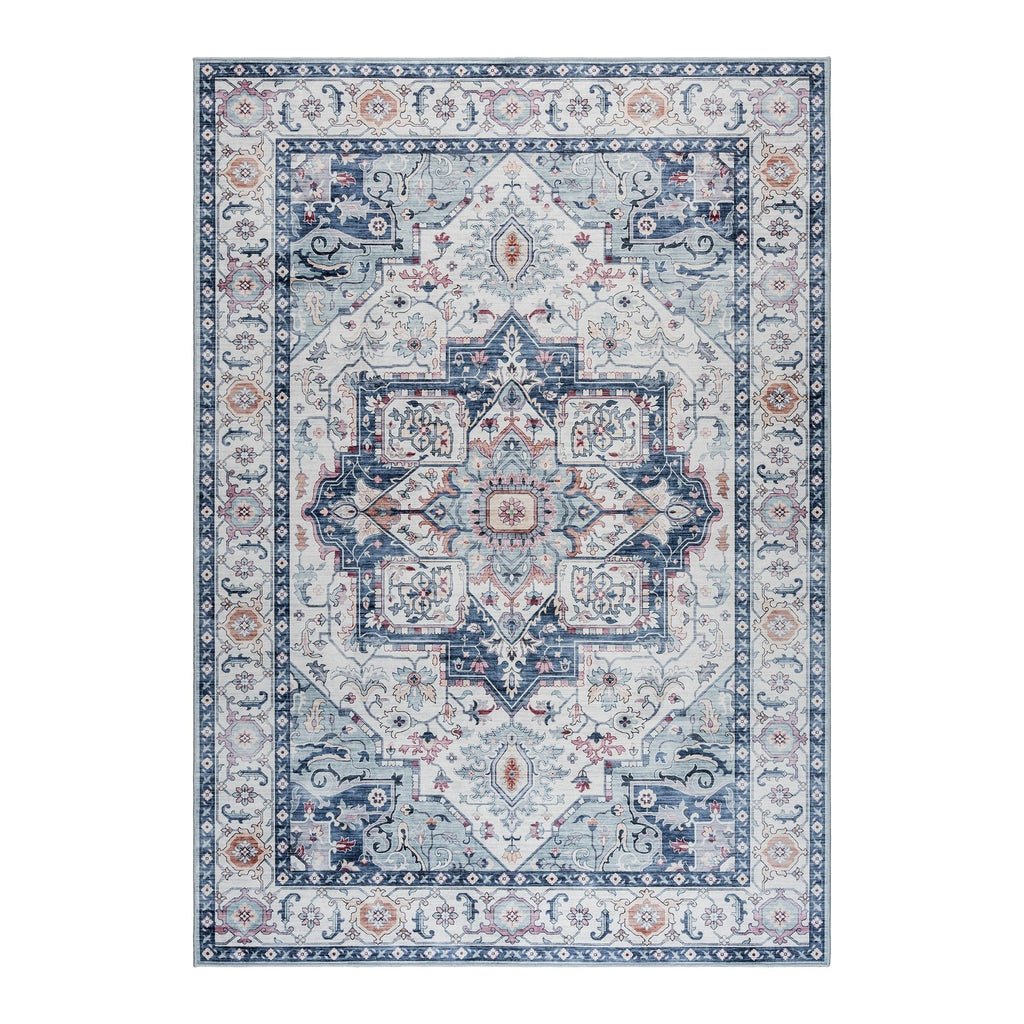 Gertmenian Crystal Print Washable Digital Printed Flat Pile Polyester Slip Resistant Area Rug Collection