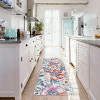 Gertmenian Crystal Print Washable Digital Printed Flat Pile Polyester Slip Resistant Area Rug Collection