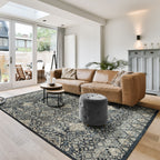 Gertmenian Crystal Print Washable Digital Printed Flat Pile Polyester Slip Resistant Area Rug Collection