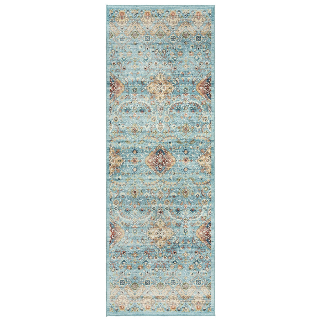 Gertmenian Crystal Print Washable Digital Printed Flat Pile Polyester Slip Resistant Area Rug Collection