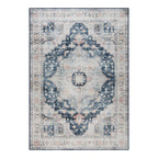 Gertmenian Crystal Print Washable Digital Printed Flat Pile Polyester Slip Resistant Area Rug Collection