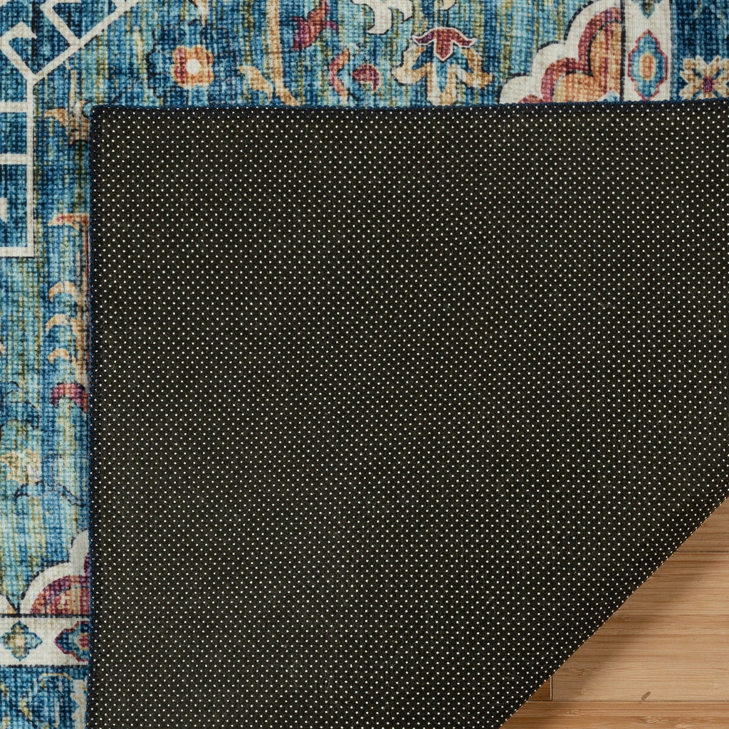 Gertmenian Crystal Print Washable Digital Printed Flat Pile Polyester Slip Resistant Area Rug Collection