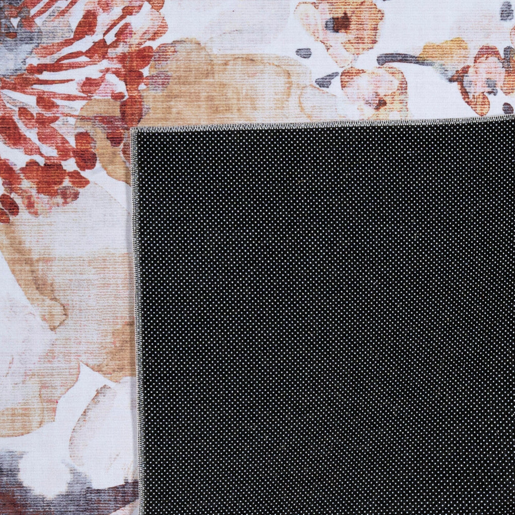 Gertmenian Crystal Print Washable Digital Printed Flat Pile Polyester Slip Resistant Area Rug Collection