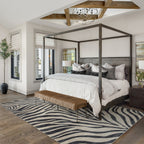 Gertmenian Crystal Print Washable Digital Printed Flat Pile Polyester Slip Resistant Area Rug Collection