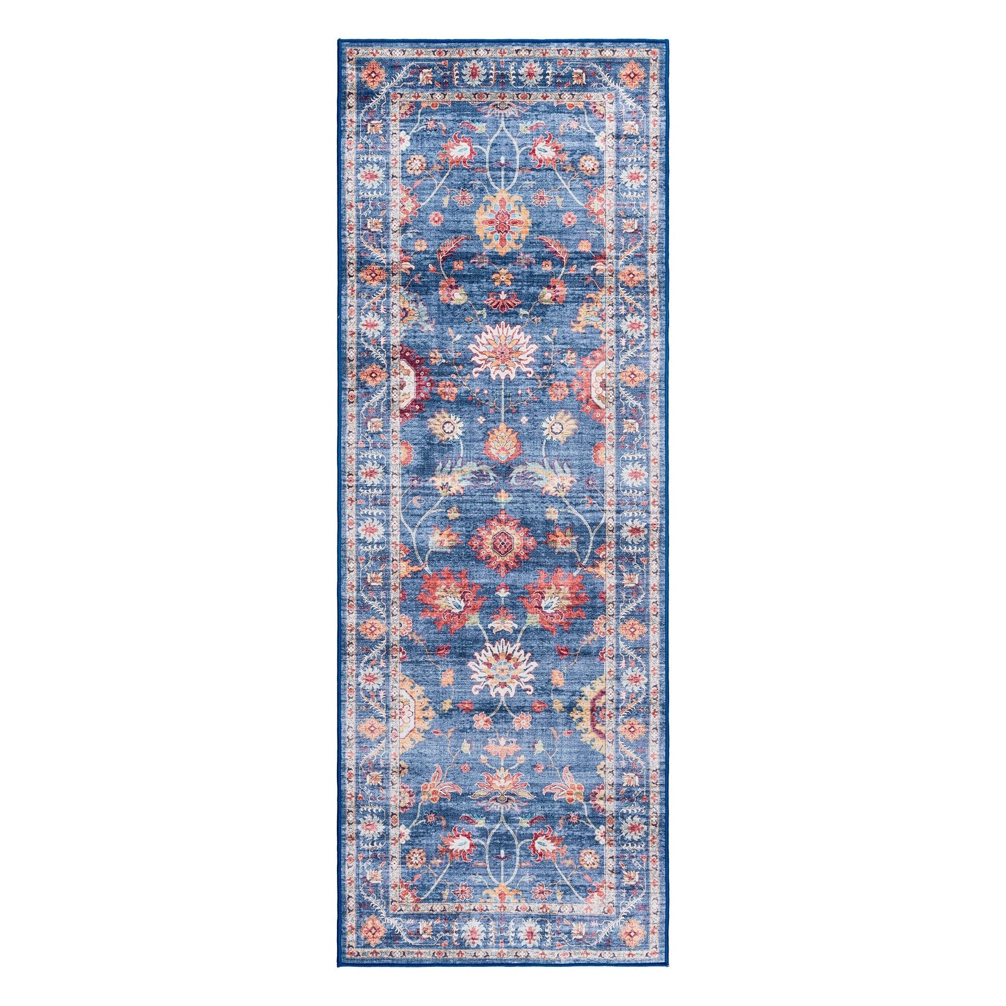 Gertmenian Crystal Print Washable Digital Printed Flat Pile Polyester Slip Resistant Area Rug Collection