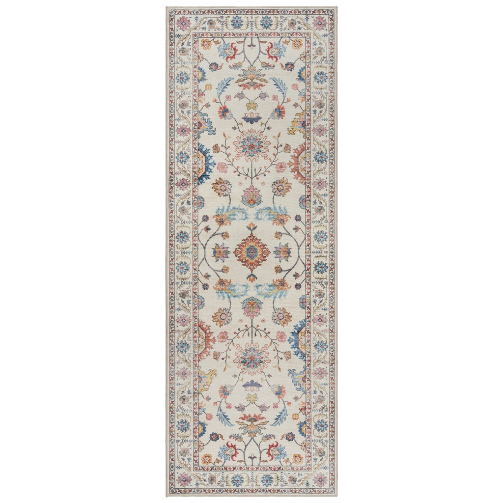 Gertmenian Crystal Print Washable Digital Printed Flat Pile Polyester Slip Resistant Area Rug Collection