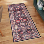 Gertmenian Crystal Print Washable Digital Printed Flat Pile Polyester Slip Resistant Area Rug Collection