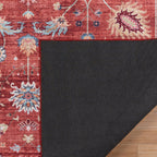 Gertmenian Crystal Print Washable Digital Printed Flat Pile Polyester Slip Resistant Area Rug Collection