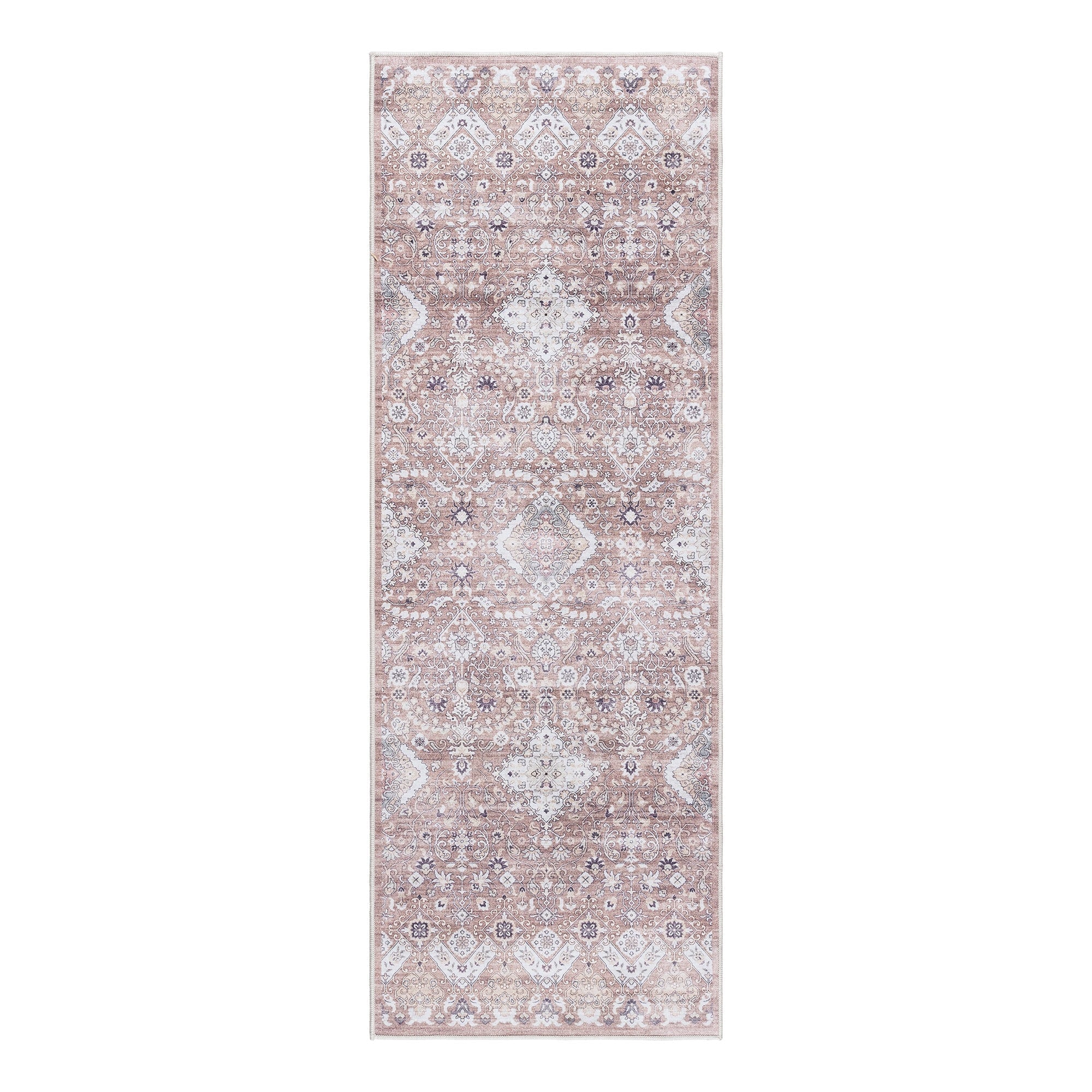 Gertmenian Crystal Print Washable Digital Printed Flat Pile Polyester Slip Resistant Area Rug Collection