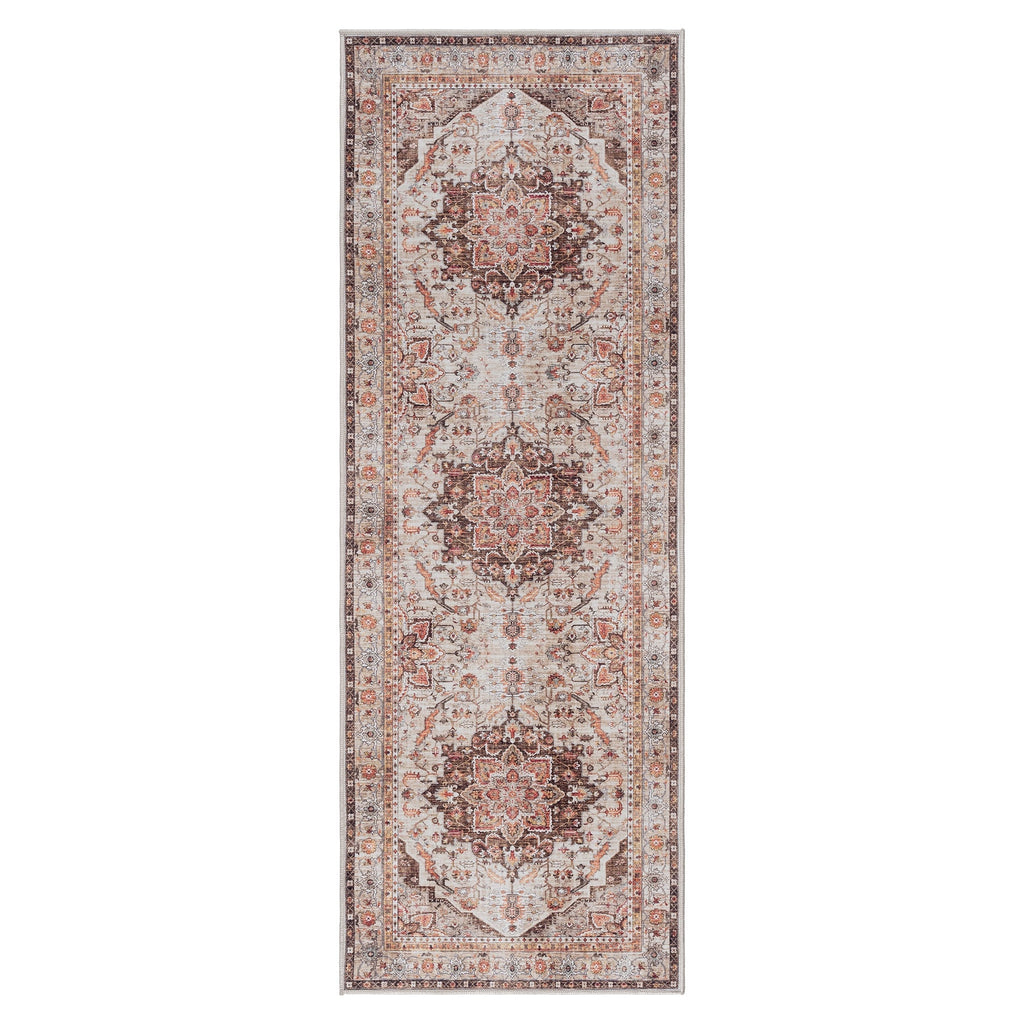 Gertmenian Crystal Print Washable Digital Printed Flat Pile Polyester Slip Resistant Area Rug Collection