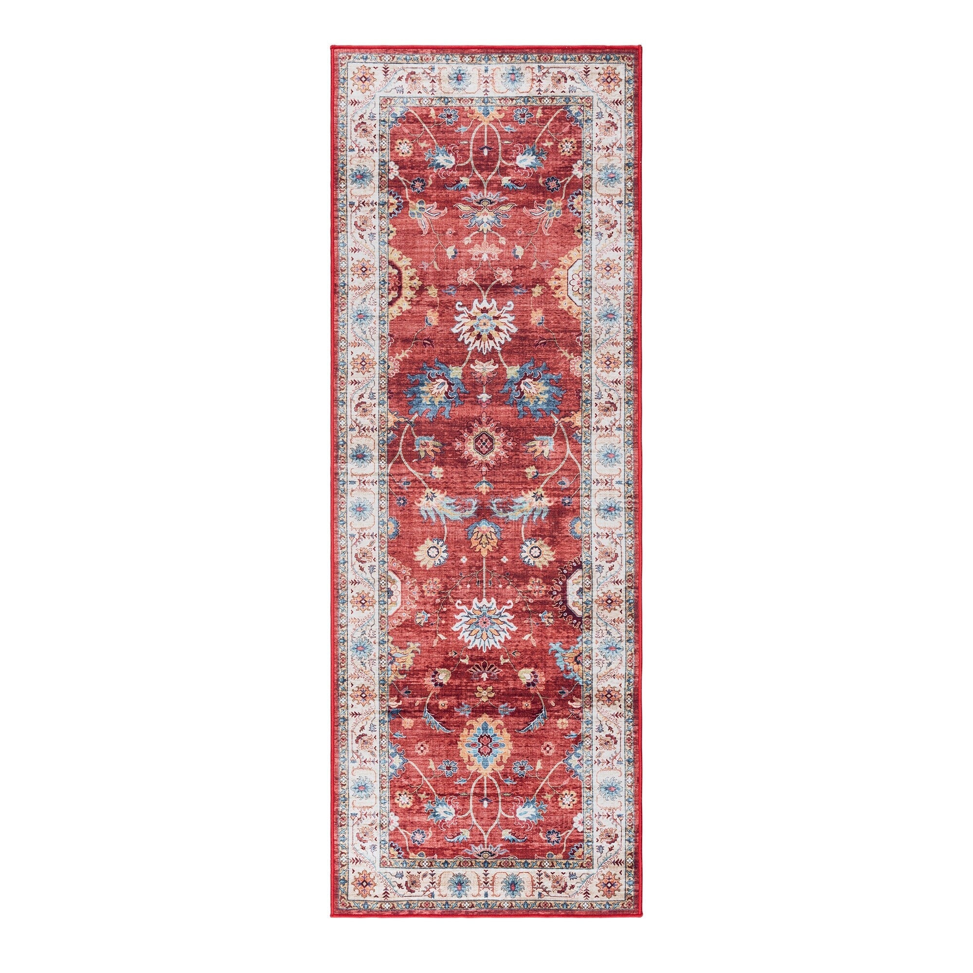 Gertmenian Crystal Print Washable Digital Printed Flat Pile Polyester Slip Resistant Area Rug Collection