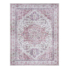 Gertmenian Crystal Print Washable Digital Printed Flat Pile Polyester Slip Resistant Area Rug Collection