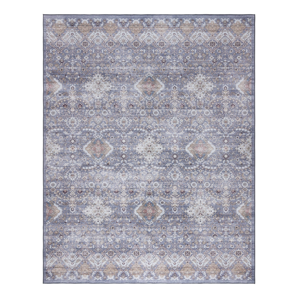 Gertmenian Crystal Print Washable Digital Printed Flat Pile Polyester Slip Resistant Area Rug Collection