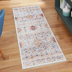 Gertmenian Crystal Print Washable Digital Printed Flat Pile Polyester Slip Resistant Area Rug Collection