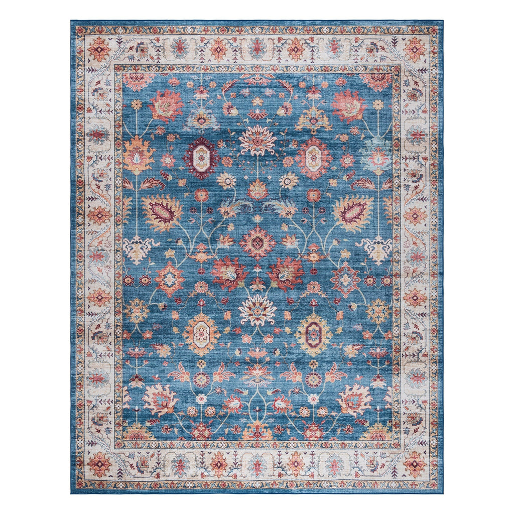 Gertmenian Crystal Print Washable Digital Printed Flat Pile Polyester Slip Resistant Area Rug Collection