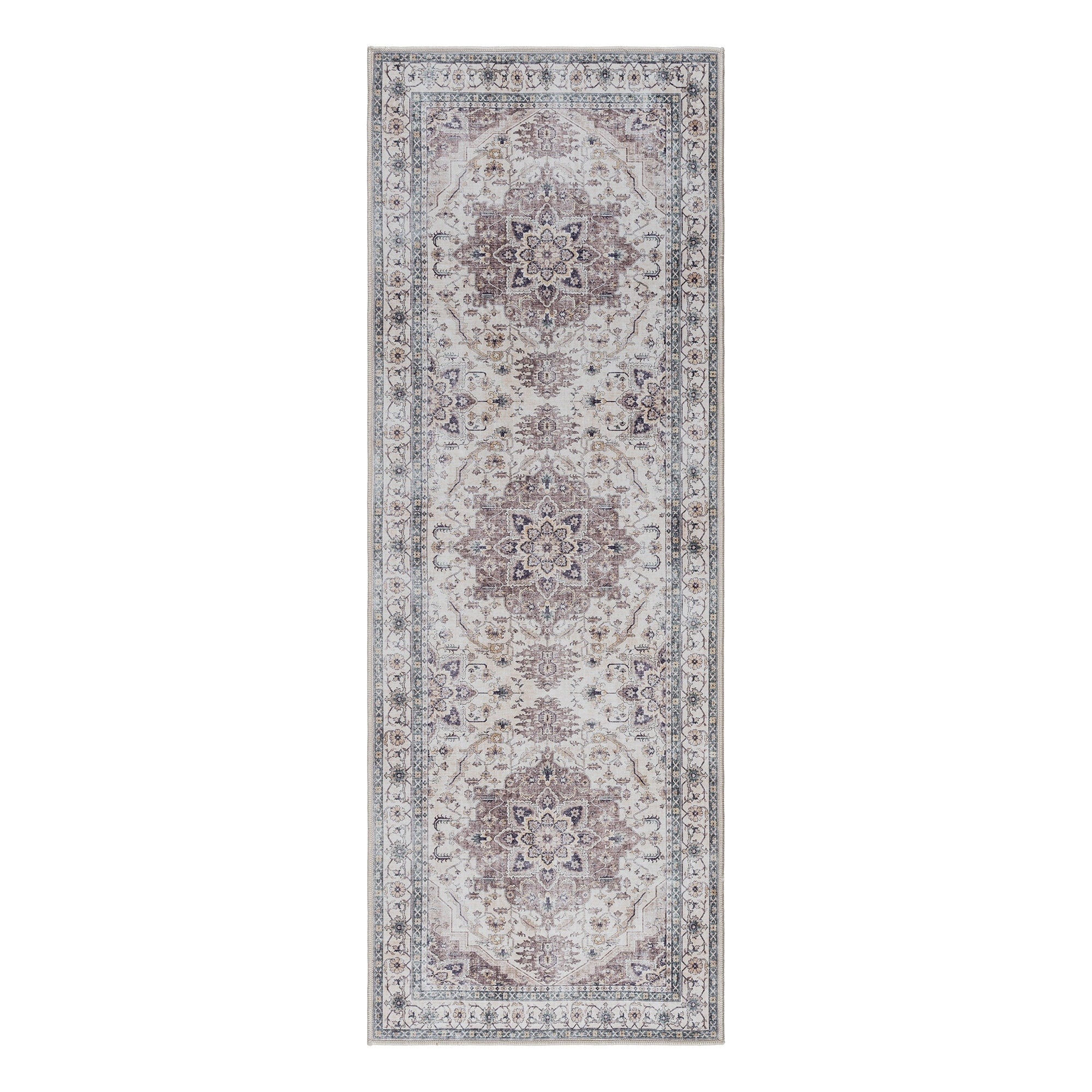 Gertmenian Crystal Print Washable Digital Printed Flat Pile Polyester Slip Resistant Area Rug Collection