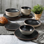 Gibson Elite Contempo Classic 16-Piece Double Bowl Dinnerware Set
