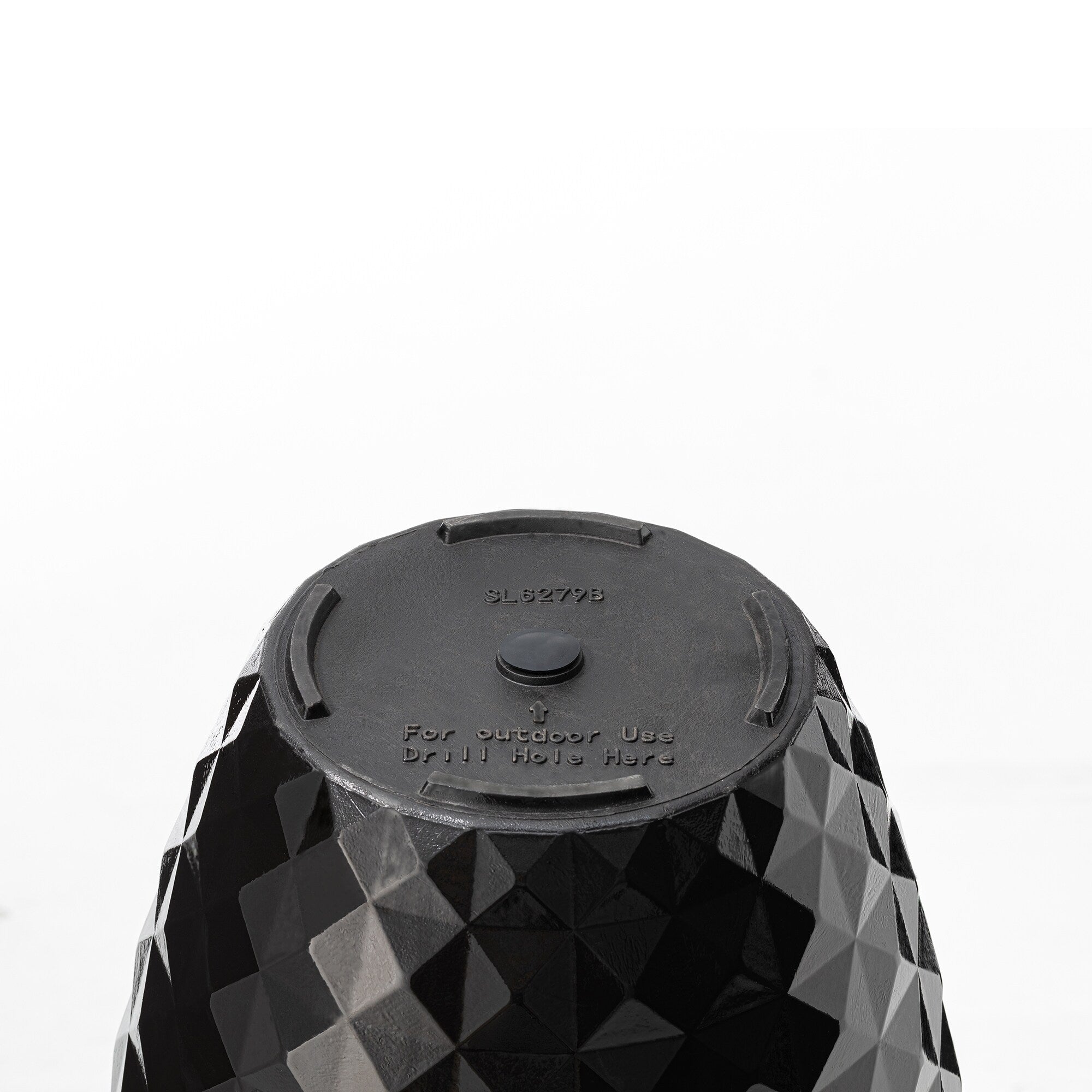 Glitzhome 19.75 H Eco-Friendly Oversized Faux Ceramic Diamond Textured Tall Planter Porch Flowerpot (Set of 2)