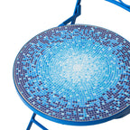 Glitzhome Outdoor Metal Folding Bistro Set 3PCS Patio Table Chairs