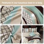 Nanshing Avalon Trellis 8-Piece Moroccan Print Comforter Set