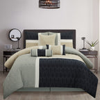 Nanshing Blake 7 Piece Modern Colorblock Comforter Set