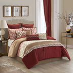Nanshing Calvin Luxury10-Piece Geometric Comforter Set