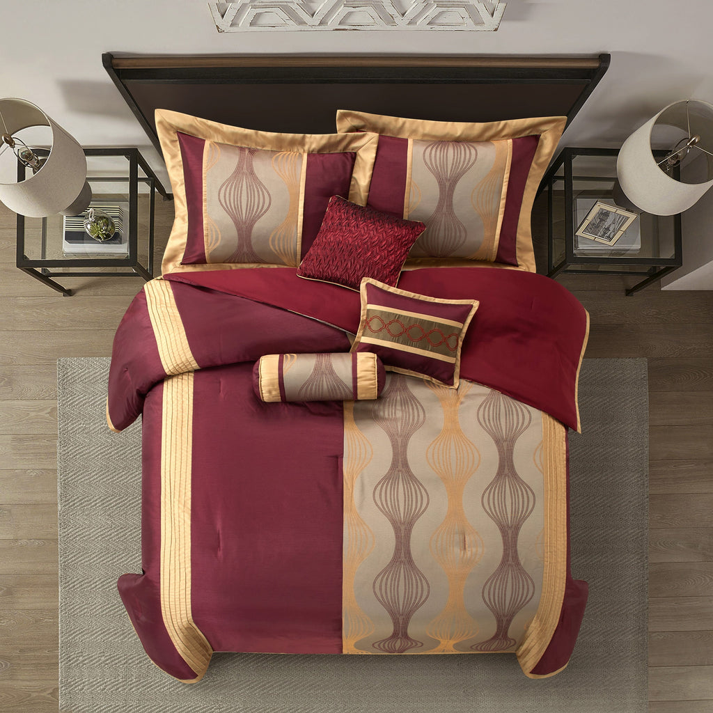 Nanshing Daniella 7-Piece Modern Geometric Comforter Set