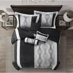 Nanshing Daniella 7-Piece Modern Geometric Comforter Set