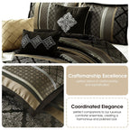 Nanshing Jensen 7 Piece Jacquard Geometric Comforter Set