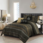 Nanshing Jensen 7 Piece Jacquard Geometric Comforter Set
