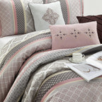 Nanshing Jensen 7 Piece Jacquard Geometric Comforter Set