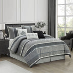 Nanshing Jensen 7 Piece Jacquard Geometric Comforter Set
