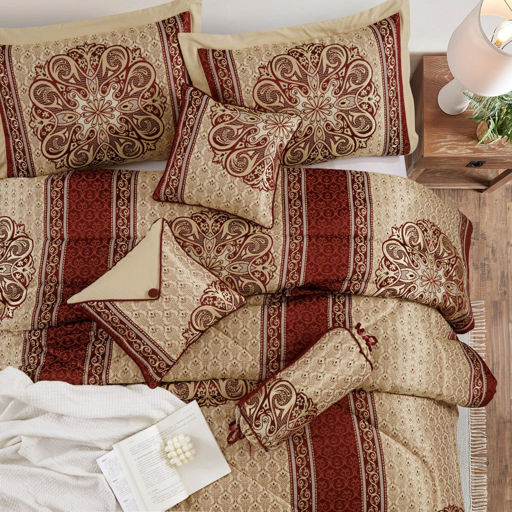 Nanshing Prince 7 Piece Elegant Medallion Comforter Set
