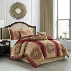 Nanshing Prince 7 Piece Elegant Medallion Comforter Set