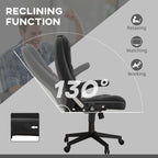 HOMCOM 6 Point Vibrating Massage Office Chair with Heat, Velvet High Back Executive Office Chair with Reclining Backrest