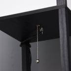 HOMCOM Floor Lamp with Shelves, Dual Light, Modern Tall Standing Lamps, with Fabric Lampshade (Bulb not Included)