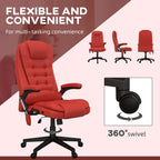 HOMCOM High Back Vibration Massage Office Chair with 6 Vibration Points, Beige