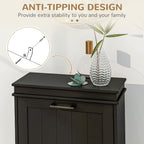 HOMCOM Shoe Cabinet for Entryway, Narrow Shoe Rack Storage Organizer with 2 Flip Drawers and Adjustable Shelves