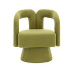 HOMEFUN Boucle Upholstered 360 Degree Swivel Cuddle Barrel Accent Chairs