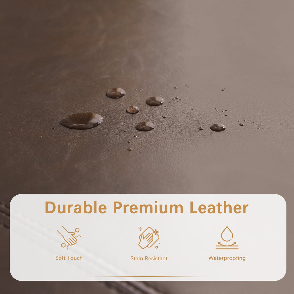 50.3 x 17.50 x 18 Upholstered Rectangular Storage Ottoman-Faux Leather