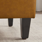 50.3 x 17.50 x 18 Upholstered Rectangular Storage Ottoman-Faux Leather