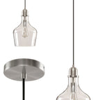INK+IVY Auburn Bell Shaped Hanging Glass Pendant Light