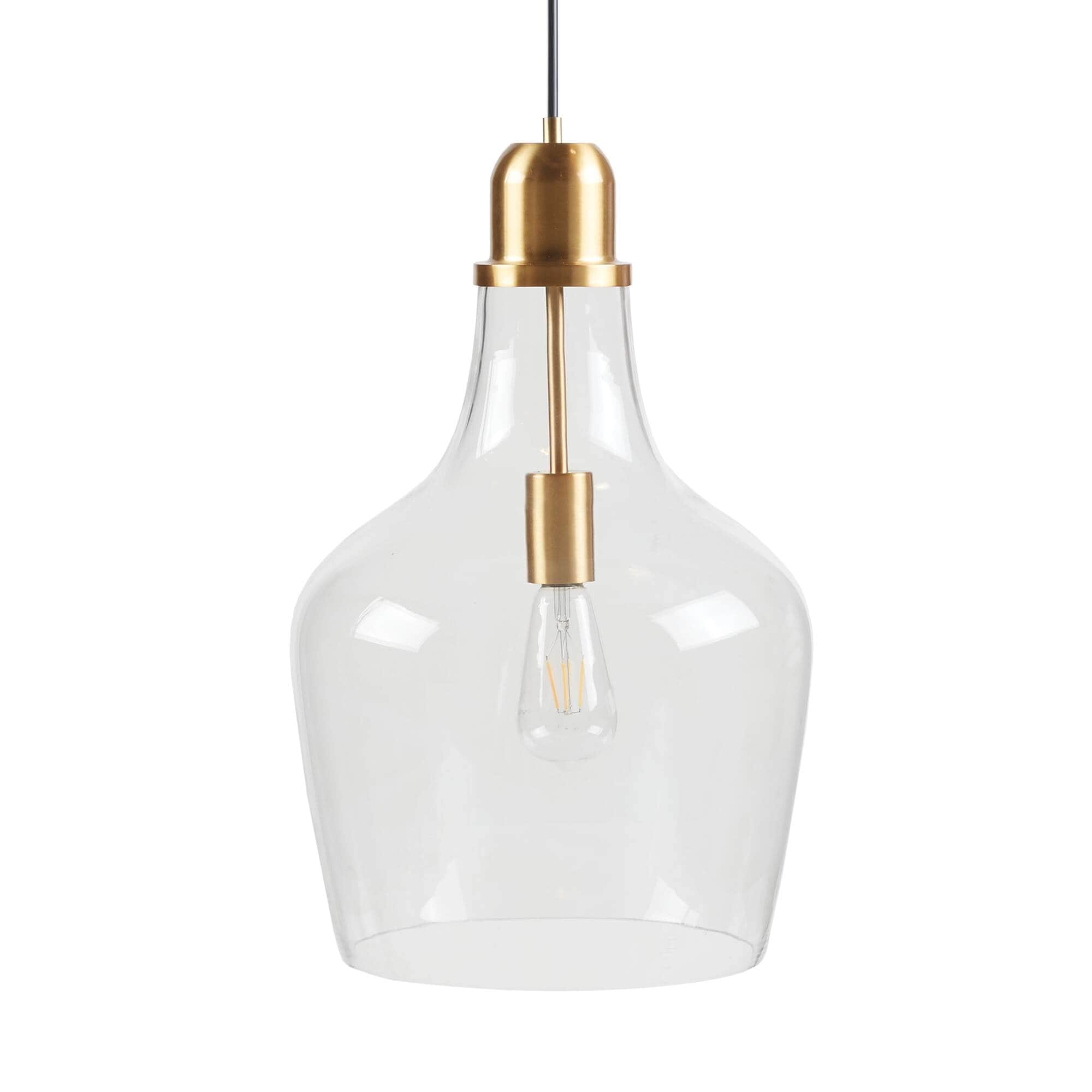 INK+IVY Auburn Bell Shaped Hanging Glass Pendant Light