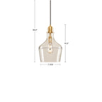 INK+IVY Auburn Bell Shaped Hanging Glass Pendant Light