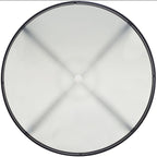 Hanover Lavallette 5-Piece Dining Set in Ocean Blue with 4 Stationary Chairs, 52-In. Round Glass-Top Table, Umbrella, and Base