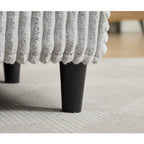 Harmonia 109 W Oversized Corduroy Sofa Bed, Deep Seat Double Lounge Chaise with 4 Pillows