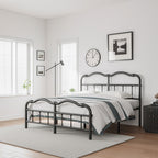 14 In High Heavy Duty Metal Bed Frame with Vintage Style, Supports Up To 2500lbs, Easy Assembly and No Squeak